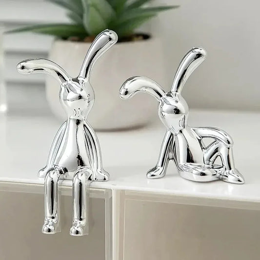 2PC Long-Eared Rabbit small Statue