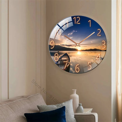 12 inch Elegant Glass Wall Clock