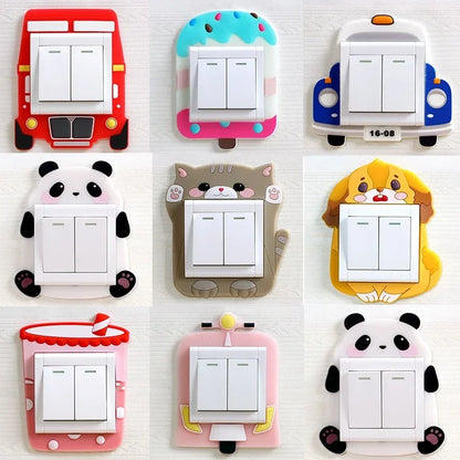 1 Pc Children Bedroom 3D Silicone Switch Sticker