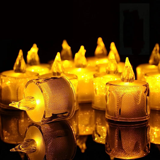 6 / 12 Pcs Flameless Tea Lights Candles