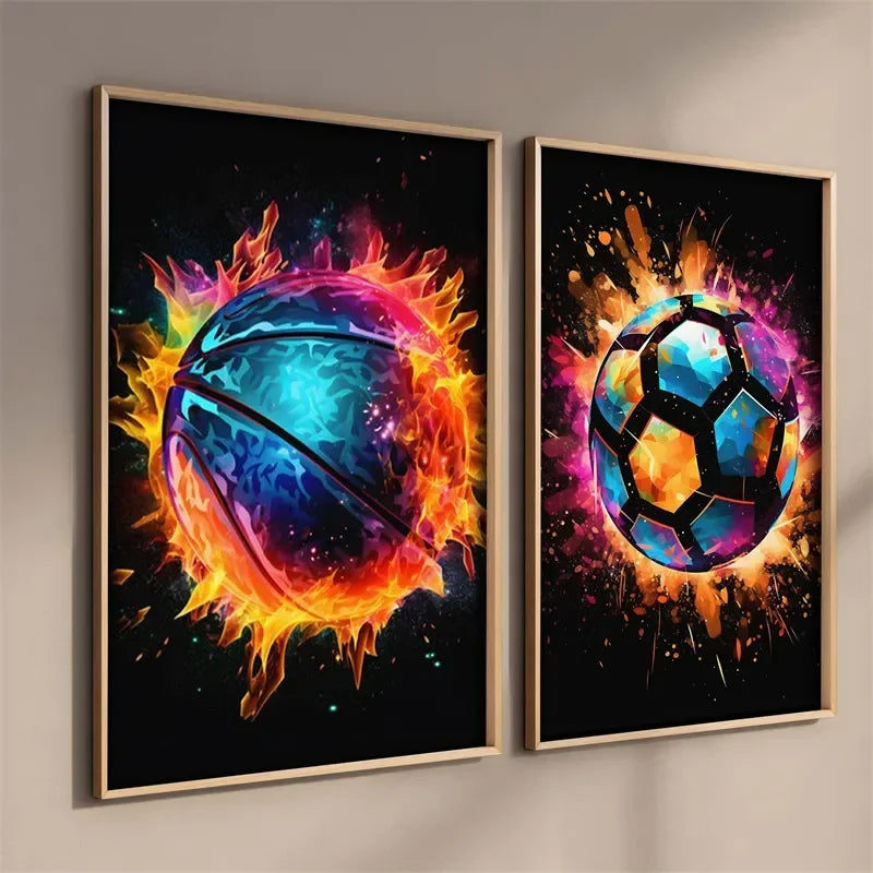 1 pc Neon Video Game Canvas Painting