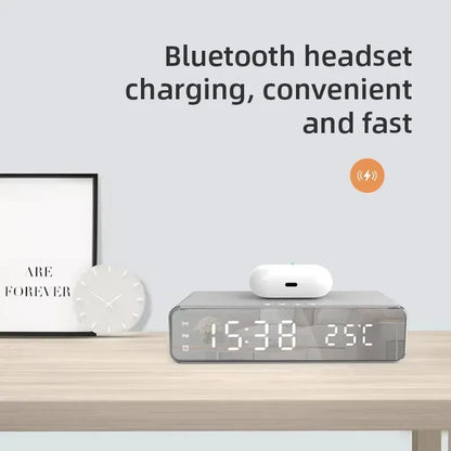 Digital Alarm Clock With Wireless Charger