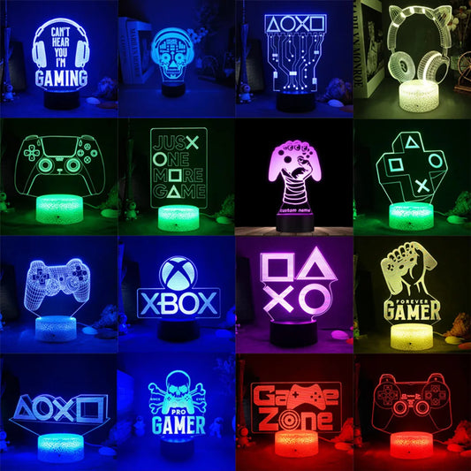 3D LED Gaming Table Lamp