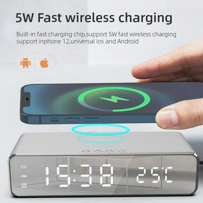 Digital Alarm Clock With Wireless Charger