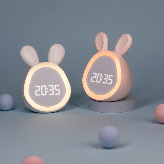 Cute Rabbit Alarm Clock With Night Light